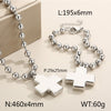 Ig Style Casual Cross Titanium Steel Plating Bracelets Necklace