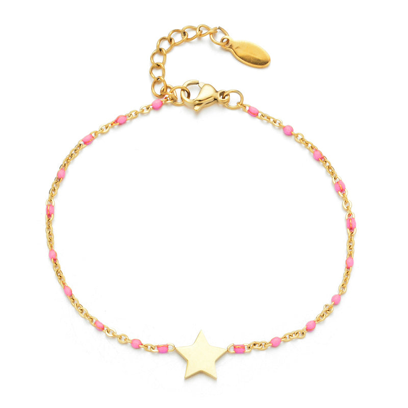 Bohemian Star Stainless Steel Enamel Bracelets