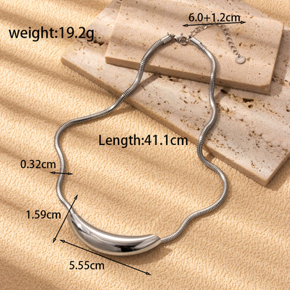 Ig Style Simple Style Snake Stainless Steel Plating 18k Gold Plated Necklace