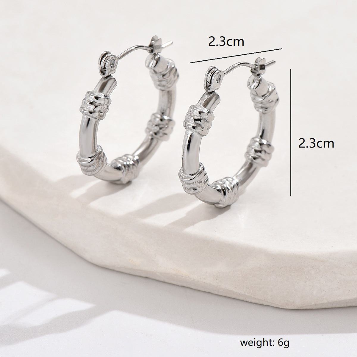 1 Pair Simple Style Geometric Stainless Steel Earrings