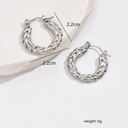 1 Pair Simple Style Geometric Stainless Steel Earrings