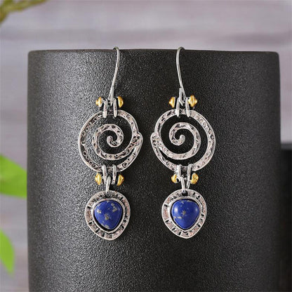 1 Pair Fashion Heart Shape Flower Gourd Plating Inlay Alloy Artificial Pearls Rhinestones Shell 14k Gold Plated Earrings