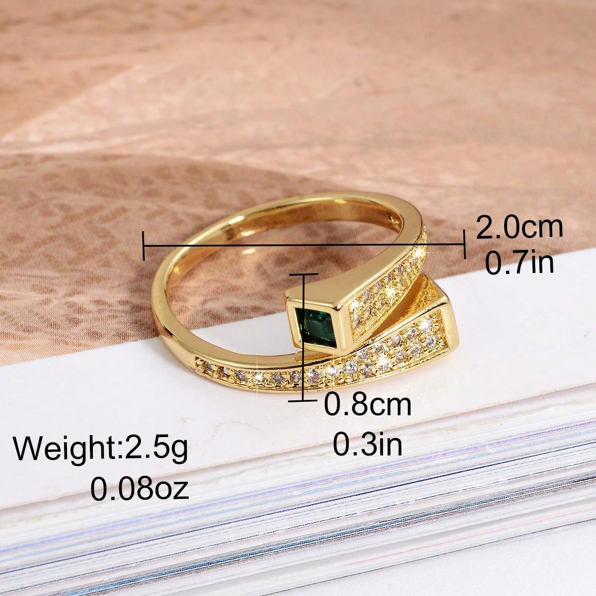 Glam Luxurious Shiny Flower Copper Plating Inlay Zircon 18k Gold Plated Open Rings