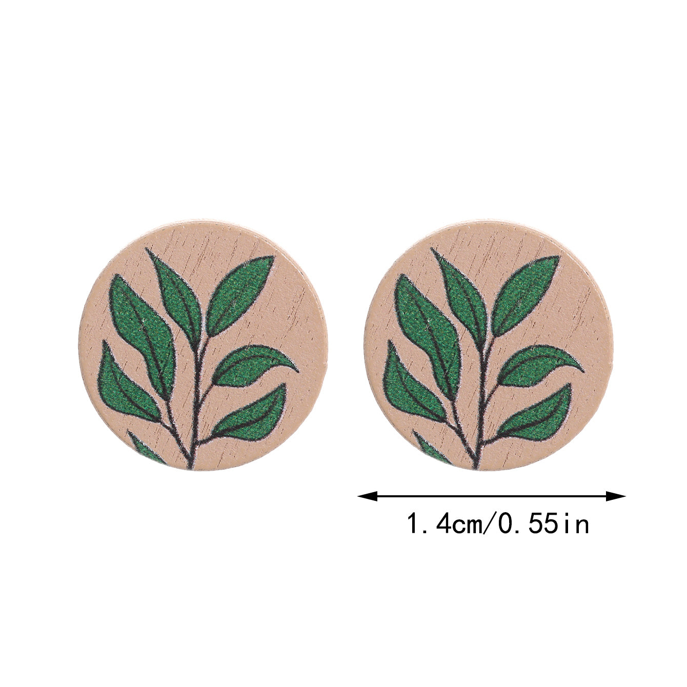 1 Pair Simple Style Sunflower Wood Ear Studs