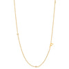 Simple Style Letter Sterling Silver 18k Gold Plated Necklace