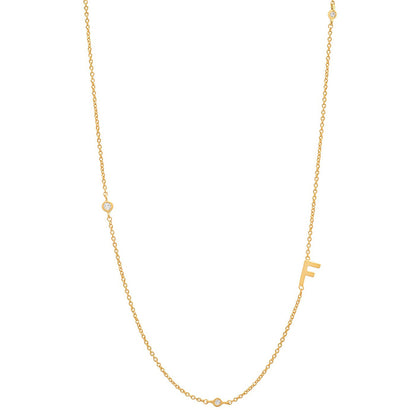 Simple Style Letter Sterling Silver 18k Gold Plated Necklace