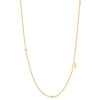 Simple Style Letter Sterling Silver 18k Gold Plated Necklace