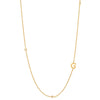 Simple Style Letter Sterling Silver 18k Gold Plated Necklace