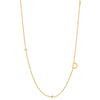 Simple Style Letter Sterling Silver 18k Gold Plated Necklace