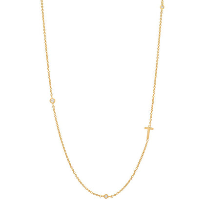 Simple Style Letter Sterling Silver 18k Gold Plated Necklace