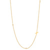 Simple Style Letter Sterling Silver 18k Gold Plated Necklace