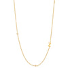 Simple Style Letter Sterling Silver 18k Gold Plated Necklace