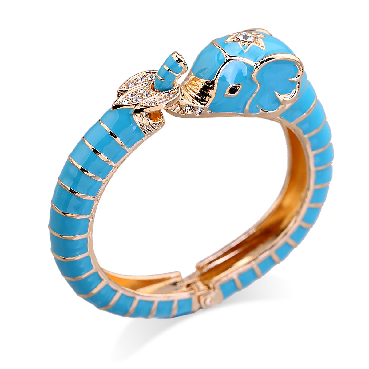 Elegant Streetwear Animal Alloy Enamel Inlay Artificial Diamond Women's Bangle