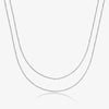 Ig Style Simple Style Solid Color Sterling Silver Plating 18k Gold Plated White Gold Plated Necklace