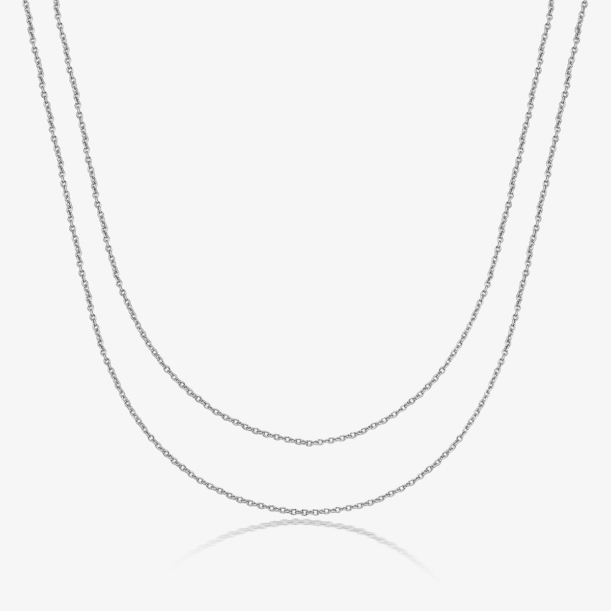 Ig Style Simple Style Solid Color Sterling Silver Plating 18k Gold Plated White Gold Plated Necklace