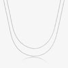 Ig Style Simple Style Solid Color Sterling Silver Plating 18k Gold Plated White Gold Plated Necklace