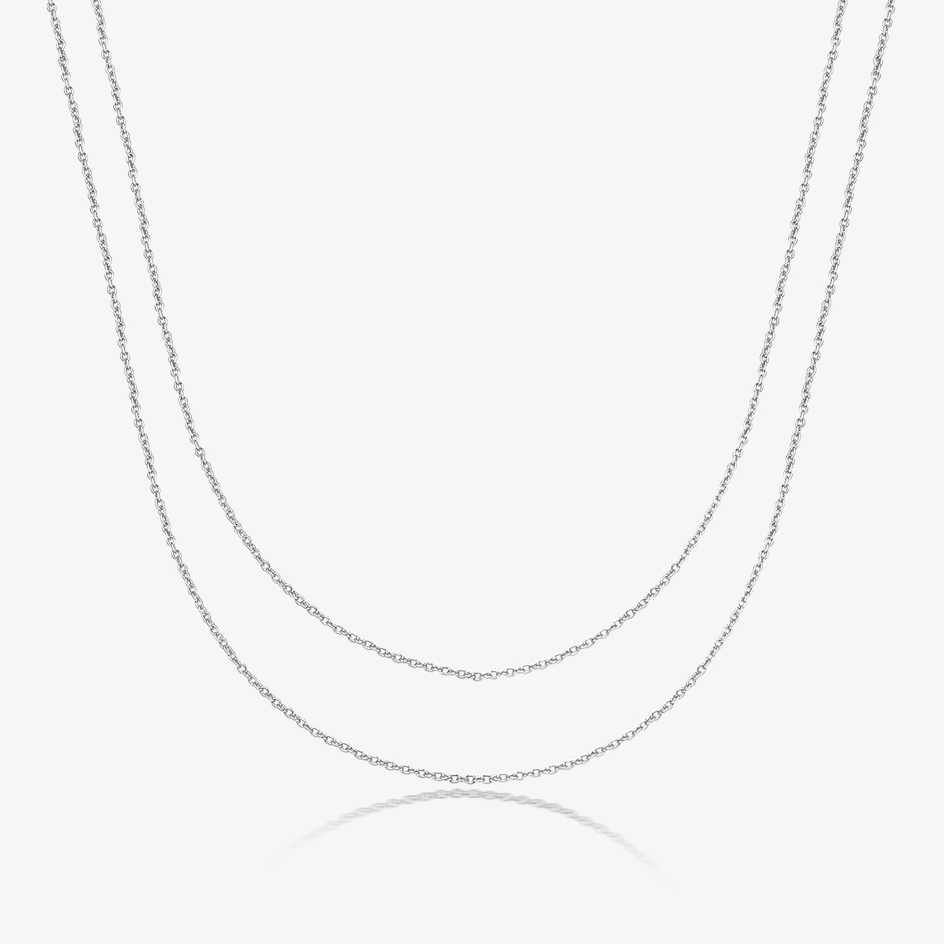 Ig Style Simple Style Solid Color Sterling Silver Plating 18k Gold Plated White Gold Plated Necklace