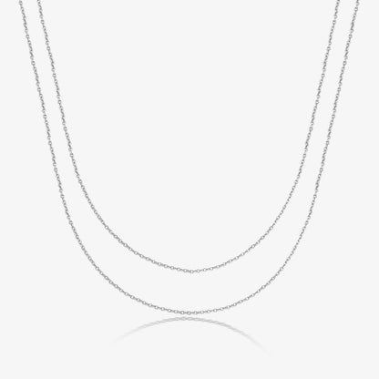 Ig Style Simple Style Solid Color Sterling Silver Plating 18k Gold Plated White Gold Plated Necklace