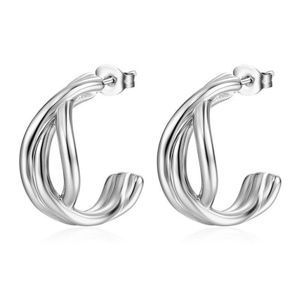 1 Pair Simple Style Geometric Irregular Plating Stainless Steel Ear Studs