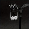 1 Pair Elegant Vacation Geometric Stainless Steel Artificial Pearls Drop Earrings