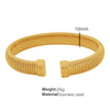 Retro Simple Style Classic Style Round Lines Titanium Steel Plating 18k Gold Plated Bangle