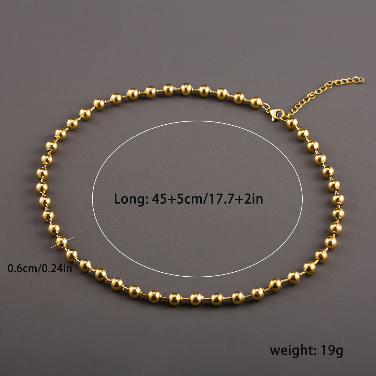 Hip-hop Classic Style Solid Color Stainless Steel Plating 18k Gold Plated Unisex Necklace