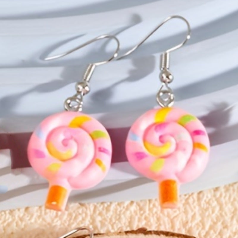 1 Pair Casual Candy Resin Drop Earrings