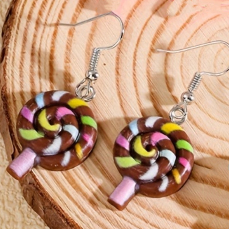 1 Pair Casual Candy Resin Drop Earrings