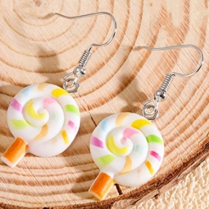 1 Pair Casual Candy Resin Drop Earrings