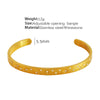 Vintage Style Simple Style Star Titanium Steel Plating Rhinestones 18k Gold Plated Bangle