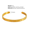 Vintage Style Simple Style Star Titanium Steel Plating Rhinestones 18k Gold Plated Bangle