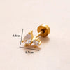 1 Piece Classic Style Insect Flower Polishing Plating Inlay Stainless Steel Copper Zircon 18k Gold Plated Ear Studs