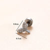 1 Piece Classic Style Insect Flower Polishing Plating Inlay Stainless Steel Copper Zircon 18k Gold Plated Ear Studs