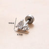 1 Piece Classic Style Insect Flower Polishing Plating Inlay Stainless Steel Copper Zircon 18k Gold Plated Ear Studs