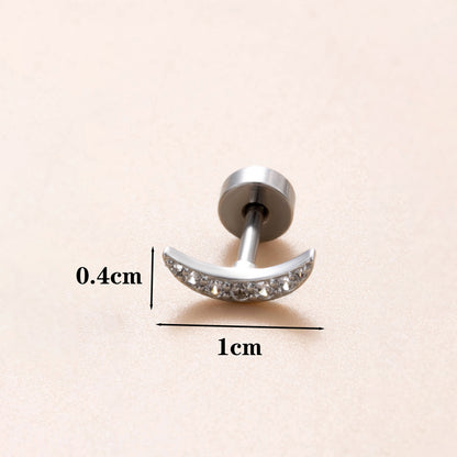 1 Piece Classic Style Insect Flower Polishing Plating Inlay Stainless Steel Copper Zircon 18k Gold Plated Ear Studs