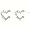 1 Pair Vintage Style Simple Style Heart Shape Flower Titanium Steel Ear Studs