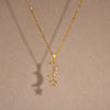 Simple Style Star Moon Stainless Steel Plating Inlay Zircon 18k Gold Plated Pendant Necklace