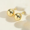 1 Pair Vintage Style Simple Style Commute Round Plating Copper 14k Gold Plated Ear Studs