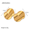 1 Pair Elegant Simple Style Geometric Plating Stainless Steel 18k Gold Plated Ear Studs