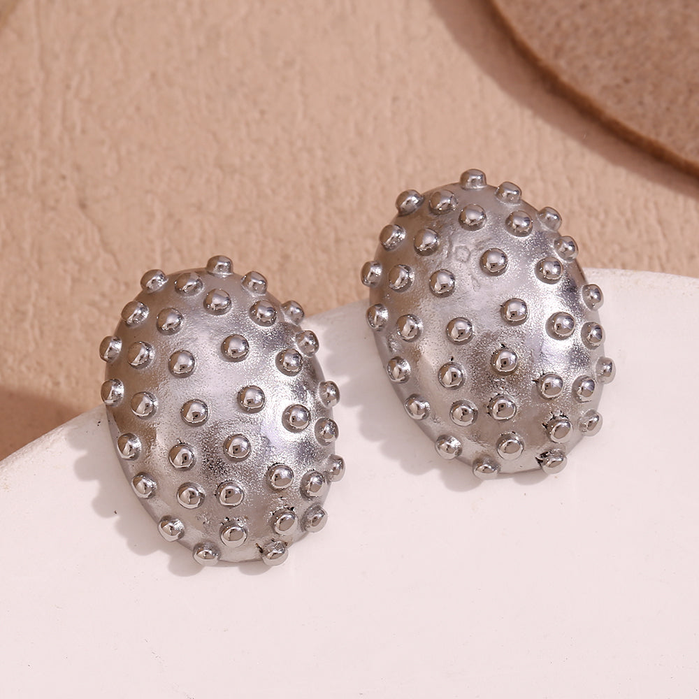 1 Pair Vintage Style Simple Style Classic Style Cactus Plating Stainless Steel 18k Gold Plated Ear Studs