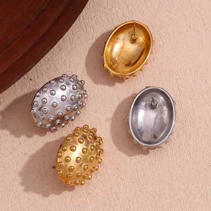 1 Pair Vintage Style Simple Style Classic Style Cactus Plating Stainless Steel 18k Gold Plated Ear Studs