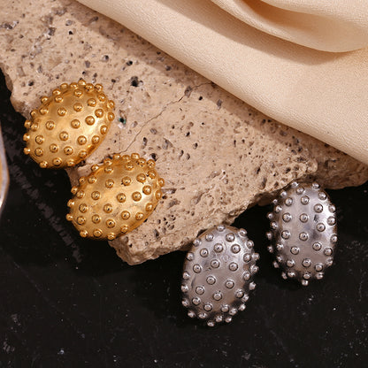 1 Pair Vintage Style Simple Style Classic Style Cactus Plating Stainless Steel 18k Gold Plated Ear Studs