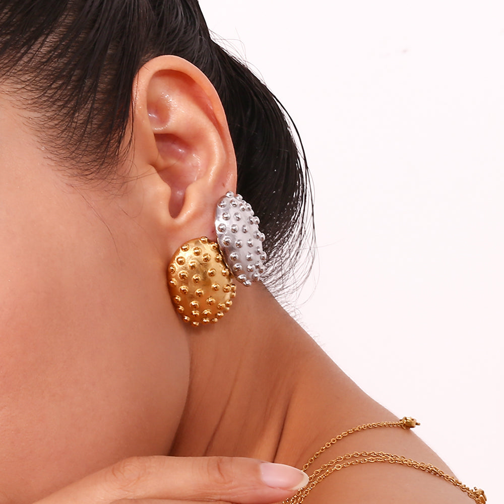 1 Pair Vintage Style Simple Style Classic Style Cactus Plating Stainless Steel 18k Gold Plated Ear Studs