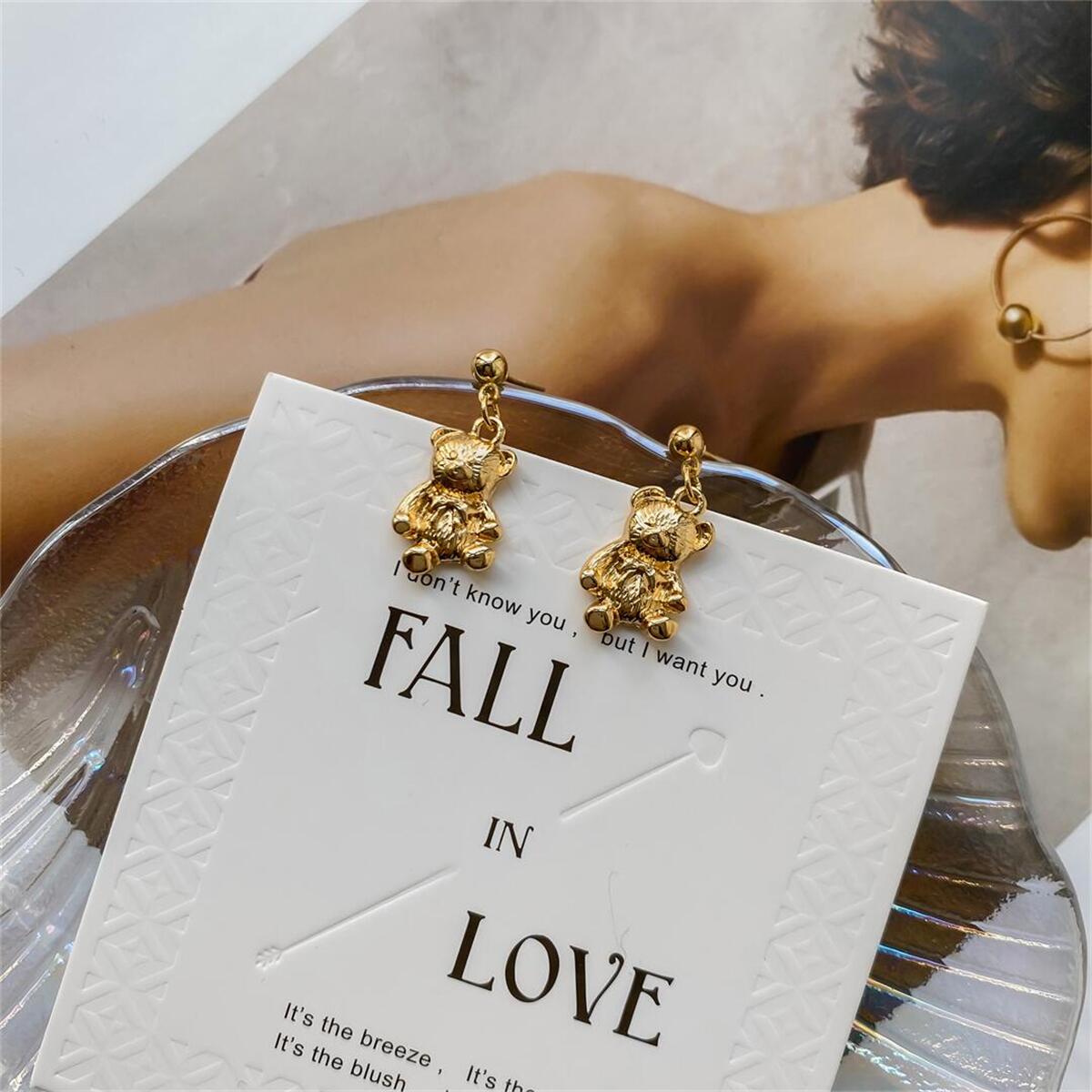 1 Pair Ig Style Retro Geometric Plating Alloy Zinc Drop Earrings