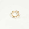 Vintage Style Simple Style Commute Irregular Copper Plating Inlay Zircon 14k Gold Plated Open Rings