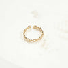 Vintage Style Simple Style Commute Irregular Copper Plating Inlay Zircon 14k Gold Plated Open Rings