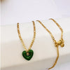 Sweet Simple Style Heart Shape Copper Brass Drip Glazed Plating Bracelets Earrings Necklace