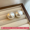 1 Pair Sweet Geometric Round Plating Imitation Pearl Drop Earrings