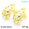 1 Pair Simple Style Water Droplets Plating Inlay Copper Rhinestones Gold Plated Ear Studs