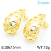 1 Pair Simple Style Water Droplets Plating Inlay Copper Rhinestones Gold Plated Ear Studs